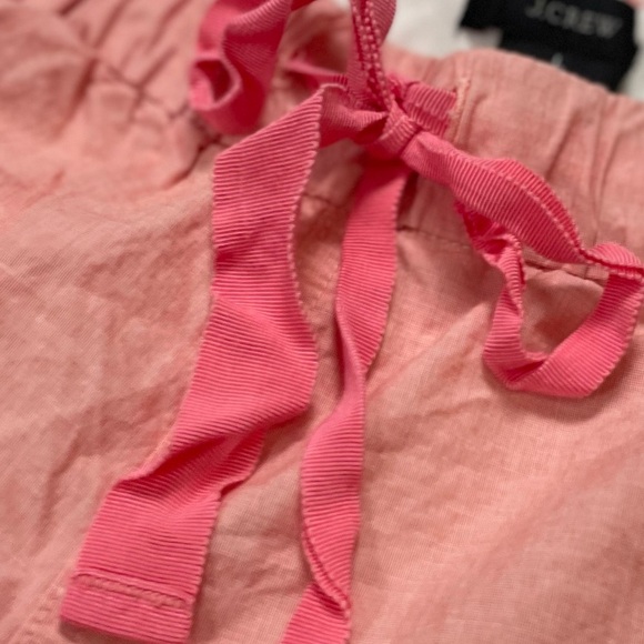 J.crew chambray boxer seaside shorts pink coral woman’s L sleep bottoms casual - Picture 4 of 13